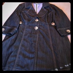 Cato lightweight dark denim jacket